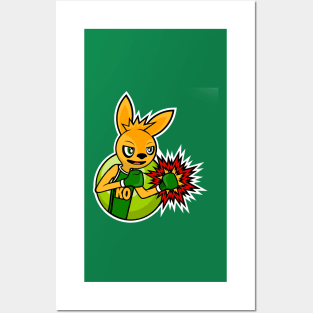 Boxing Kangaroo Posters and Art